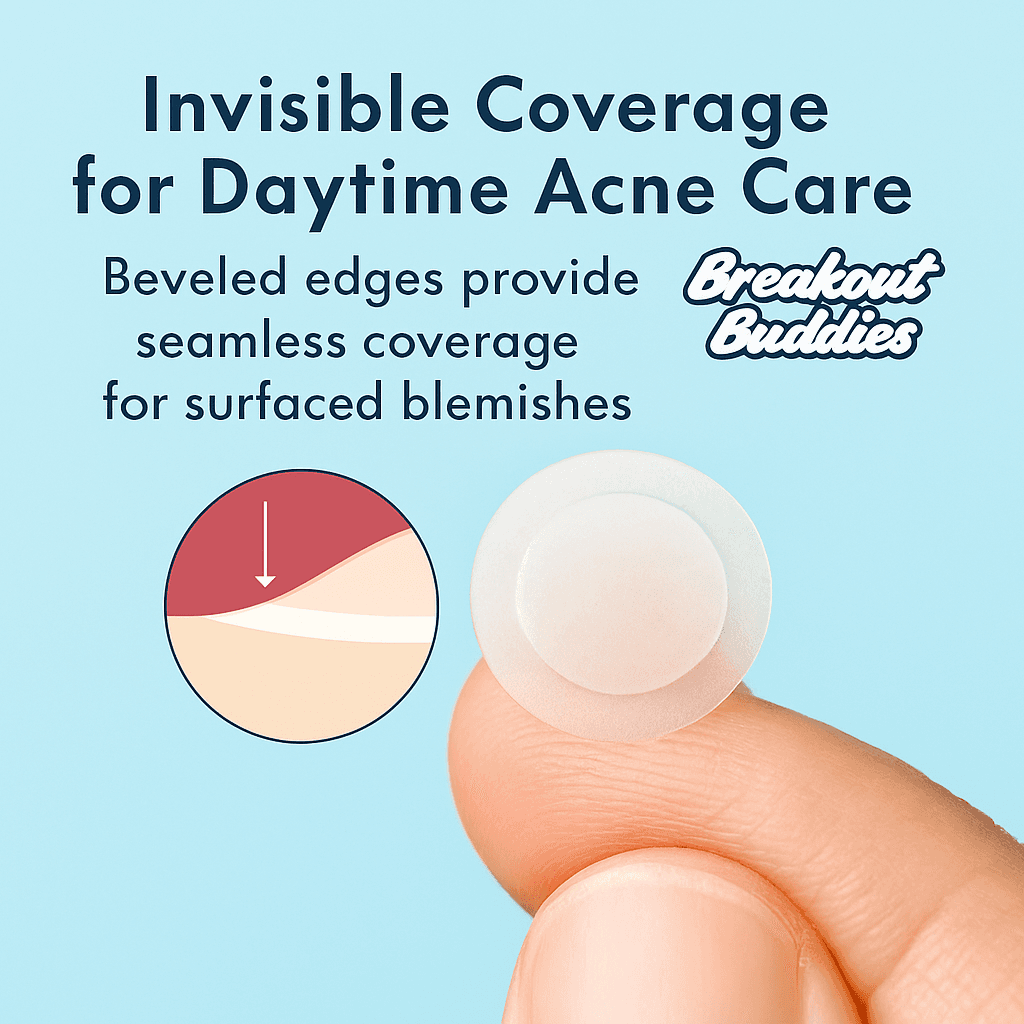 Invisible coverage for daytime acne care